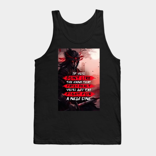 Samurai Motivation Quotes - Anime Wallpaper Tank Top by KAIGAME Art